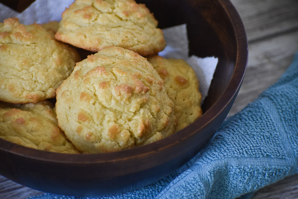 low carb keto biscuits in a bowl