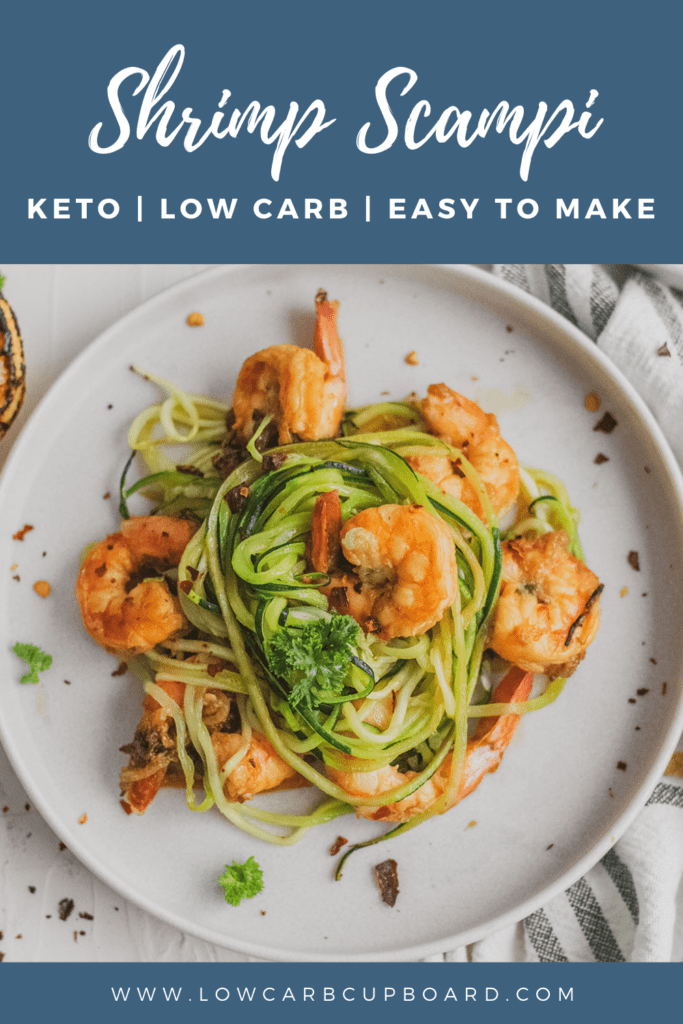 An easy to make keto Shrimp Scampi recipe you are going to love. This low carb recipe is full of flavors and is a healthy meal. #shrimpscampi #ketoshrimpscampi