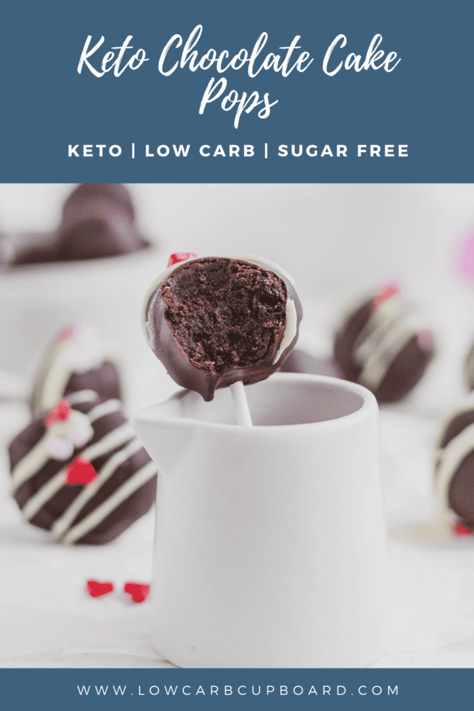 Easy to make Keto Chocolate Cake Pops recipe. A delicious low carb dessert recipe that is perfect for any occasion. #ketocakepops #ketodessert