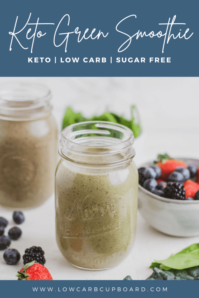 An easy to make Keto Green Smoothie recipe. Full of nutrients, protein and healthy benefits. This keto smoothie recipe only takes 5 minutes! #ketogreensmoothie #ketosmoothie