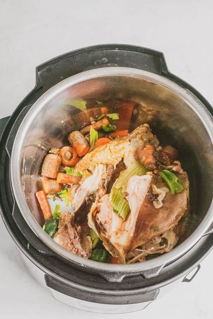 Instant pot homemade bone broth in an instant pot step 2
