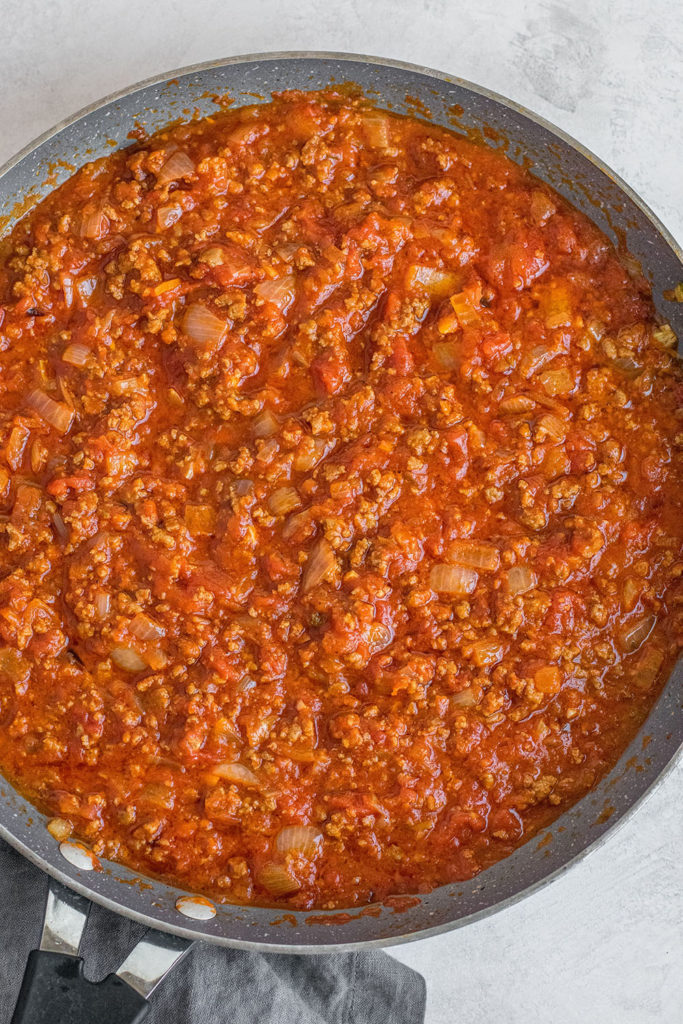 Keto Spaghetti Squash meat sauce step 4